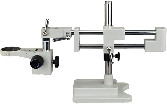 PARCO PA-5 Double-Arm Heavy Duty Boom Stand for Stereo Microscopes | Long & Flexible Working Distance | Cover Large & Wide, Horizontal & Vertical Areas | Solid Foundation (Color: White)