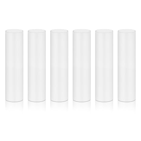 3.5 Inch Tall White Plastic Candle Covers Sleeves,Chandelier Socket Sleeves,Candelabra Base E12 Socket Covers Set of 6 3.5 inches high  6pcs