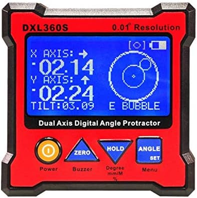 Dual-Axis Digital Protractor DXL360S Level Angle Meter Accuracy 0.05Resolution 0.01Gyro <50/s