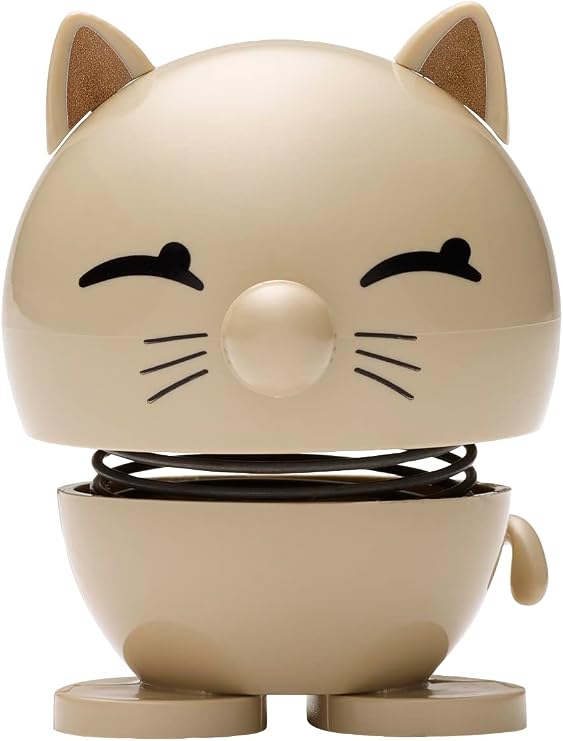 Hoptimist Cat Danish Design Home Decor Ornament Infuses Elegance and Whimsy, Adding a Touch of Playful - Cat Latte Small, 2.99 x 3.98 x 2.6 inches