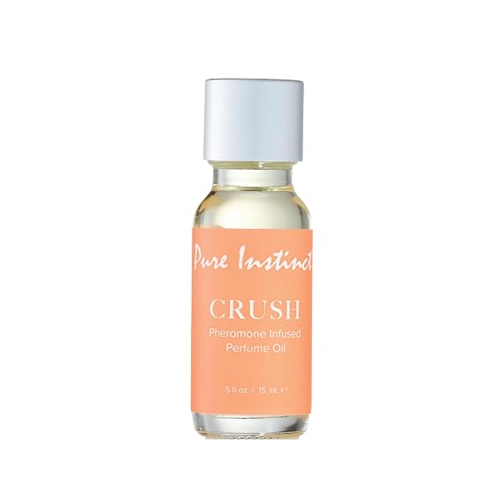 Pure Instinct CRUSH The Original Pheromone Infused Essential Oil Perfume Cologne - For Her Women - TSA Ready (Dropper Bottle 0.5 Fl. Oz./15mL)