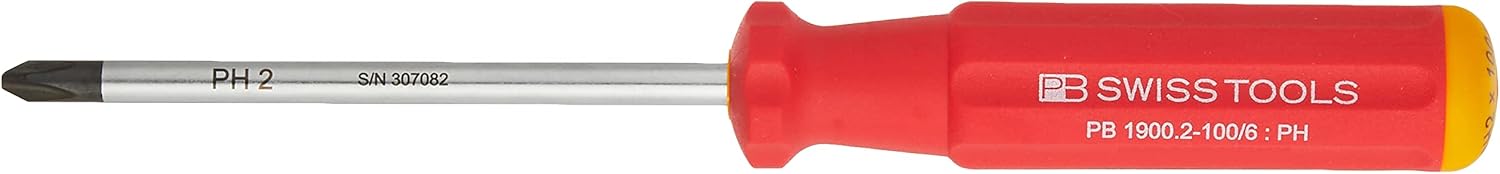 PB Swiss Tools PB Swiss Tools Swiss Grip Classic Phillips Screwdriver #2mm Total length 205mm 1900.2-1006