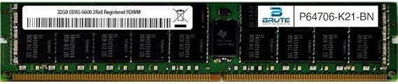 P64706-K21-BN - 32GB PC5-44800 DDR5-5600Mhz 2Rx8 ECC Registered RDIMM(Compatible with OEM PN# P64706-K21)
