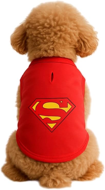 Kedi ve Köpek Kıyafeti & Elbisesi Kırmızı Superman Atlet XL