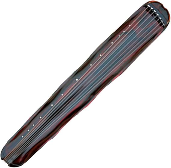 TSTS Chinese Guqin Advanced Guqin Old House Beam Fir Banana Leaf Cinnabar Style 7 Strings Zither Professional Chinese Musical Instrument