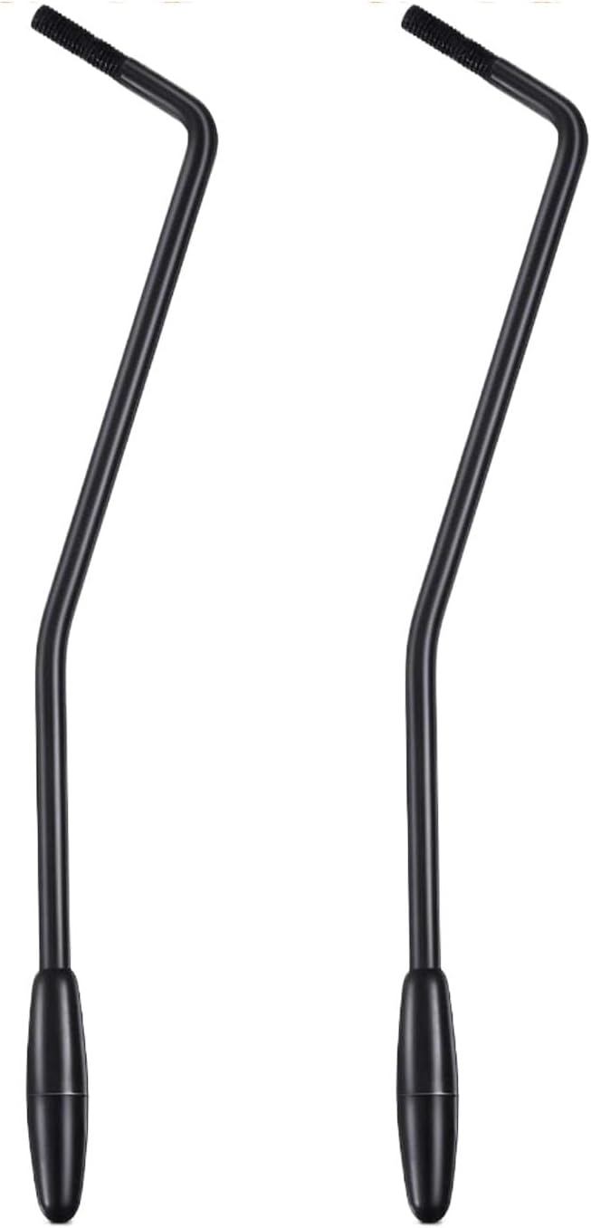 2 Pcs 6 MM Thread Metal Single Tremolo Arm, Whammy Bar with Tip for Electric Guitar Black
