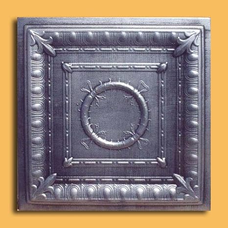 Ancona Silver Graphite (Foam) Ceiling Tile - Decorative Ceiling Tile Easy Glue up DIY
