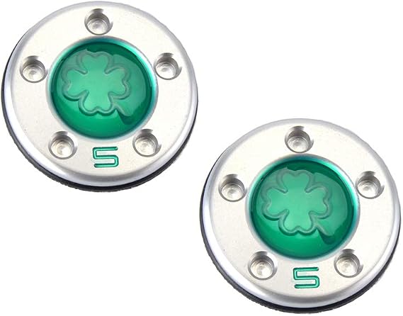 GOOACTION Golf Custom Putter Weights Green Lucky Four-Leaf Shamrock Clover 2PCS (5g 10g 15g 20g 25g 30g 35g 40g) Compatible with Select Newport Studio California GoLo Futura X Series Putter Clubs