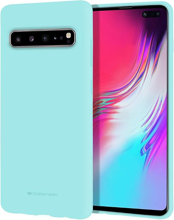 GOOSPERY Soft Feeling Jelly for Samsung Galaxy S10 5G Case 2019 Silky Slim Bumper Cover Mint