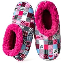 cosyone1997 Slippers for Women Indoor Non Slip Soft Sole Slippers, Fuzzy Sherpa Lined, Cute Animal Print