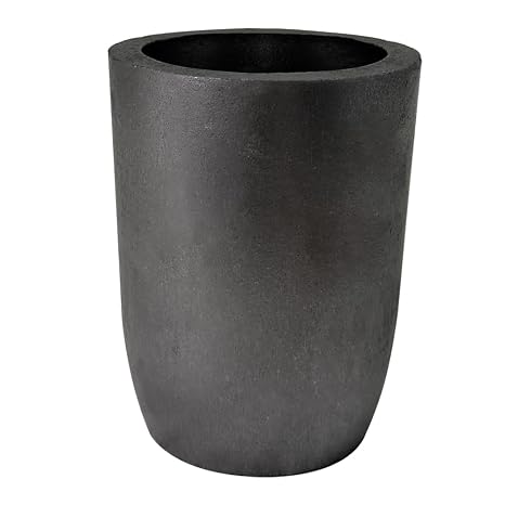 Nelyrho #5-5KG Graphite Crucible with Pouring Spout for Melting Metal | Silicon Carbide Crucible, Ideal for Melting, Casting & Refining Aluminum, Gold, Silver, Copper & Brass, 1800C/3272F