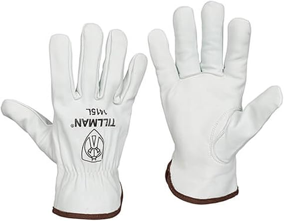 Tillman 1415L Top Grain Goatskin Drivers Gloves - L, White