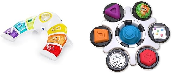 Baby Einstein, Glow & Discover Light Bar Musical Activity Station, Baby Sound Toy 3 months& LAMAZE Freddie The Firefly - Clip on Pram and Pushchair Newborn Baby Toy, 0-6 Months