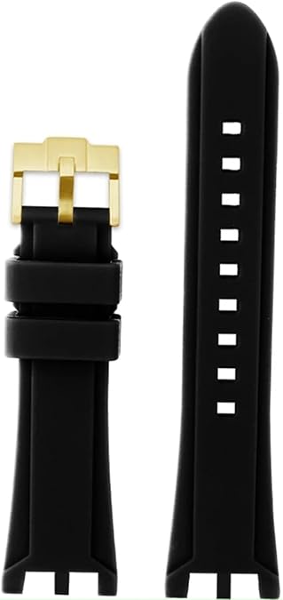 Compatible with Straps Versace V-RACE DUAL Series for Women Men, 24mm Soft Silicone Replacement Strap Wristband Watchband Accessories