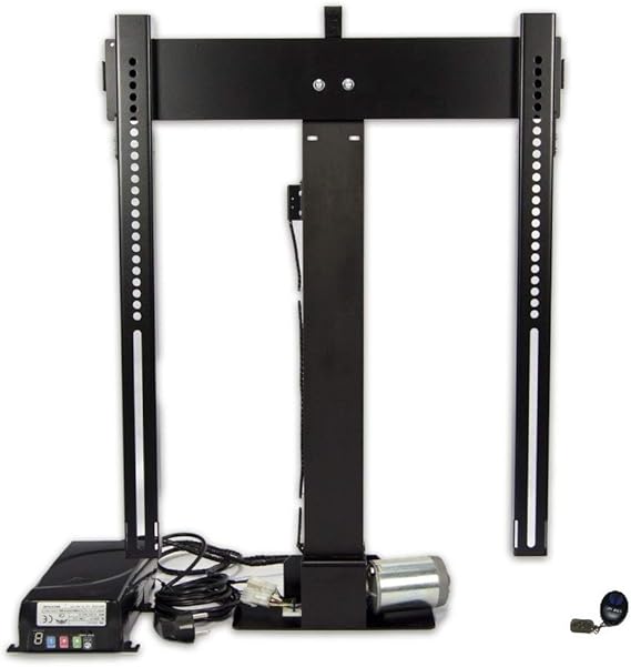 Sabaj Motorized TV Lift mechanism K-1 ECO for 20" - 48" TV Stroke 720mm Capacity 30kg Remote control RF VESA 100x100-600x600 Electric motorised tv lift stand for furniture UK Plug Steel & Aluminum