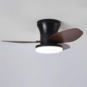 Modern Dimmable Ceiling Fan with Light Remote 6 Speeds Ceiling Fans 48W LED Ceiling Lights Fan Lighting Indoor Mute Ceiling Fan Light for Bedroom Kids Room Dining Room Balcone
