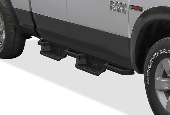 APS Stainless Steel Pocket Steps Running Boards Side Bars Compatible with Dodge Ram 1500 2009-2018 Quad Cab