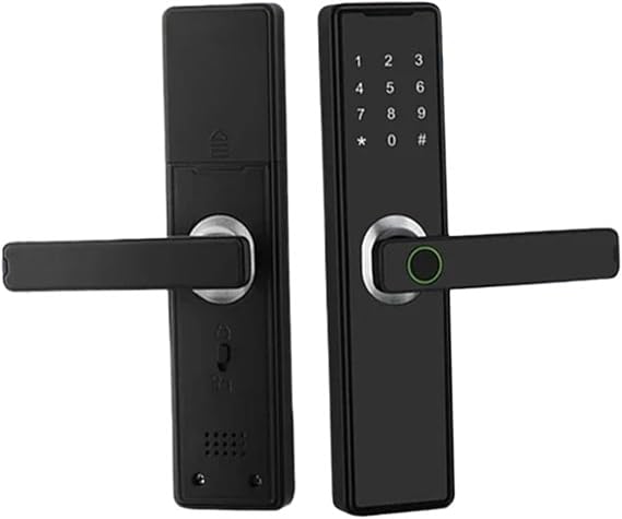 Smart Lock, Bluetooth Fingerprint Keypad Touch for Apartment Smart Door Lock Keyless Entry for Front(Latch Mortise,Rosso)