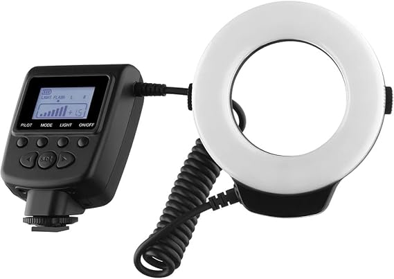 Macro Ringlight Flash with LED Display Compatible with Nikon D300s