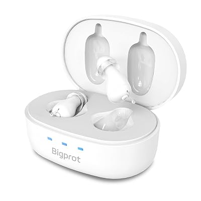 OTC Hearing Aids for Seniors, Nearly Invisible Rechargeable Hearing Aids, 100 Hours of Charging Case Usage, Super-Mini Invisible Design, Comfort Fit in Ear Canal, AI Noise Cancellation and Clear Sound, Suitable for Various Daily Scenarios