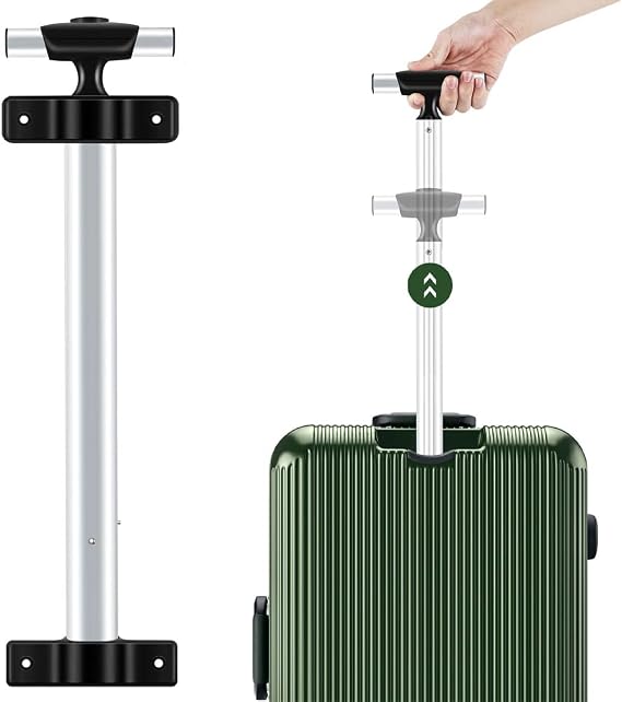 Abaodam Luggage Replacement Parts Handle Suitcase Wheel Wheels- Luggage Telescopic Handle Cosmetic Case Drag Rod Replacement- Repair Part