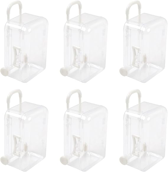 6 Pcs Mini Suitcase Favor Box Jewelry Storage Case for Wedding Clear