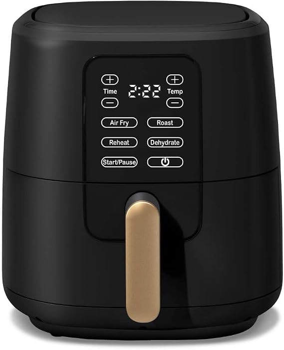 6 Quart Touchscreen Air Fryer (Color : Black Sesame)