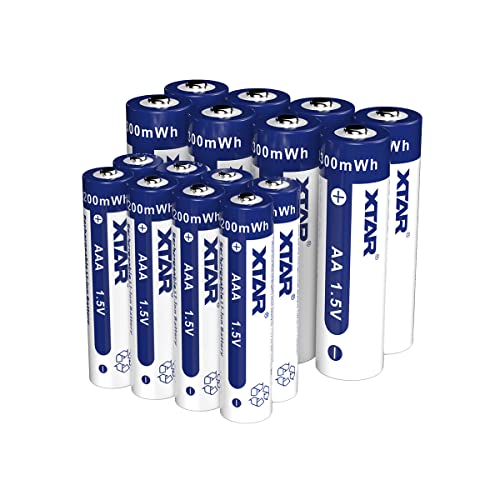XTAR 1.5V AA AAA Lithium Rechargeable Battery 3300mWh & 1200mWh 8pcs1.5V AA8pcs 1.5V AAA
