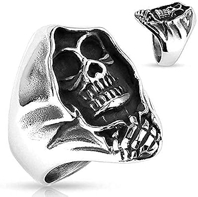 Spikes Grim Reaper Stainless Steel Rings (10)