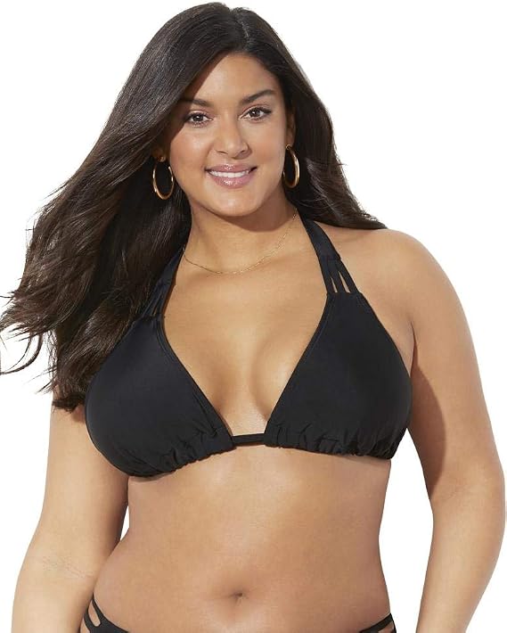 Swimsuits For All Women's Beach Babe Triangle Bikini Top (Plus