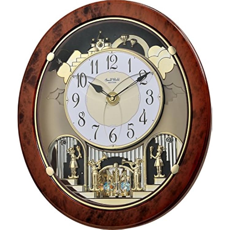 Rhythm Clocks Woodgrain Stars Magic Motion Clock