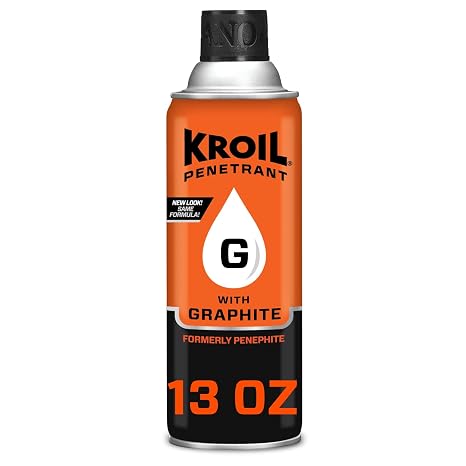 Kroil Penetrant Penephite with Graphite - High-Temperature Penetrating Lubricant Spray for Seized Parts & Machinery - Rust Penetrant & Corrosion Protection Oil - Aerosol - 13 oz (PH132)