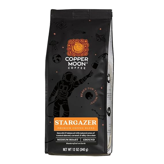 Copper Moon Medium Roast Ground Coffee, Stargazer Blend, 12 Oz