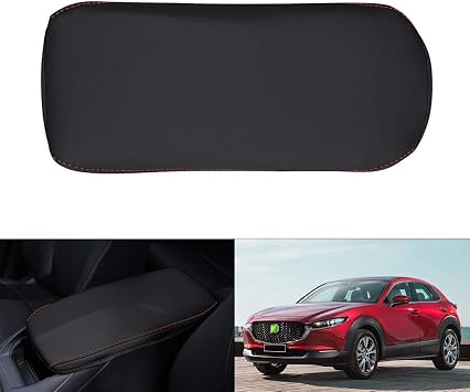 Autorder Center Console Cover for 2020-2022 2023 2024 2025 Mazda CX30 CX-30 Accessories Armrest Cover Anti-Scratch Middle Console Pad Leather Armrest Protector