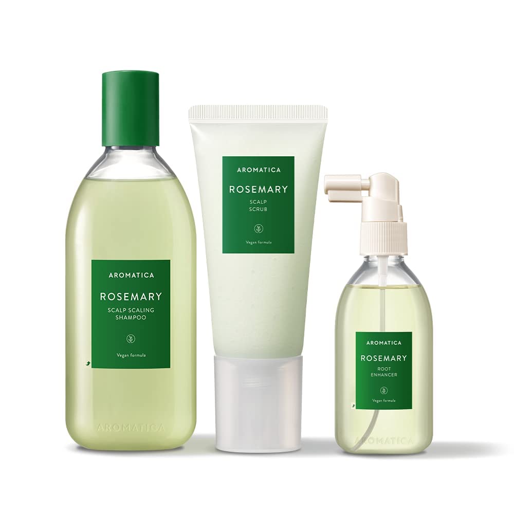 AROMATICA Rosemary Scalp Shampoo  Scrub  Enhancer