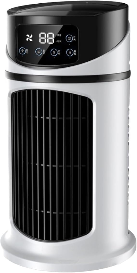 Evaporative Air Cooler 3IN 1 Portable Air Conditioner Spray Mist Desk Fan with Automatic Oscillation 6 Speeds and 6-Hour Timer Tower Cooling Fan and Humidifier for Home and Office
