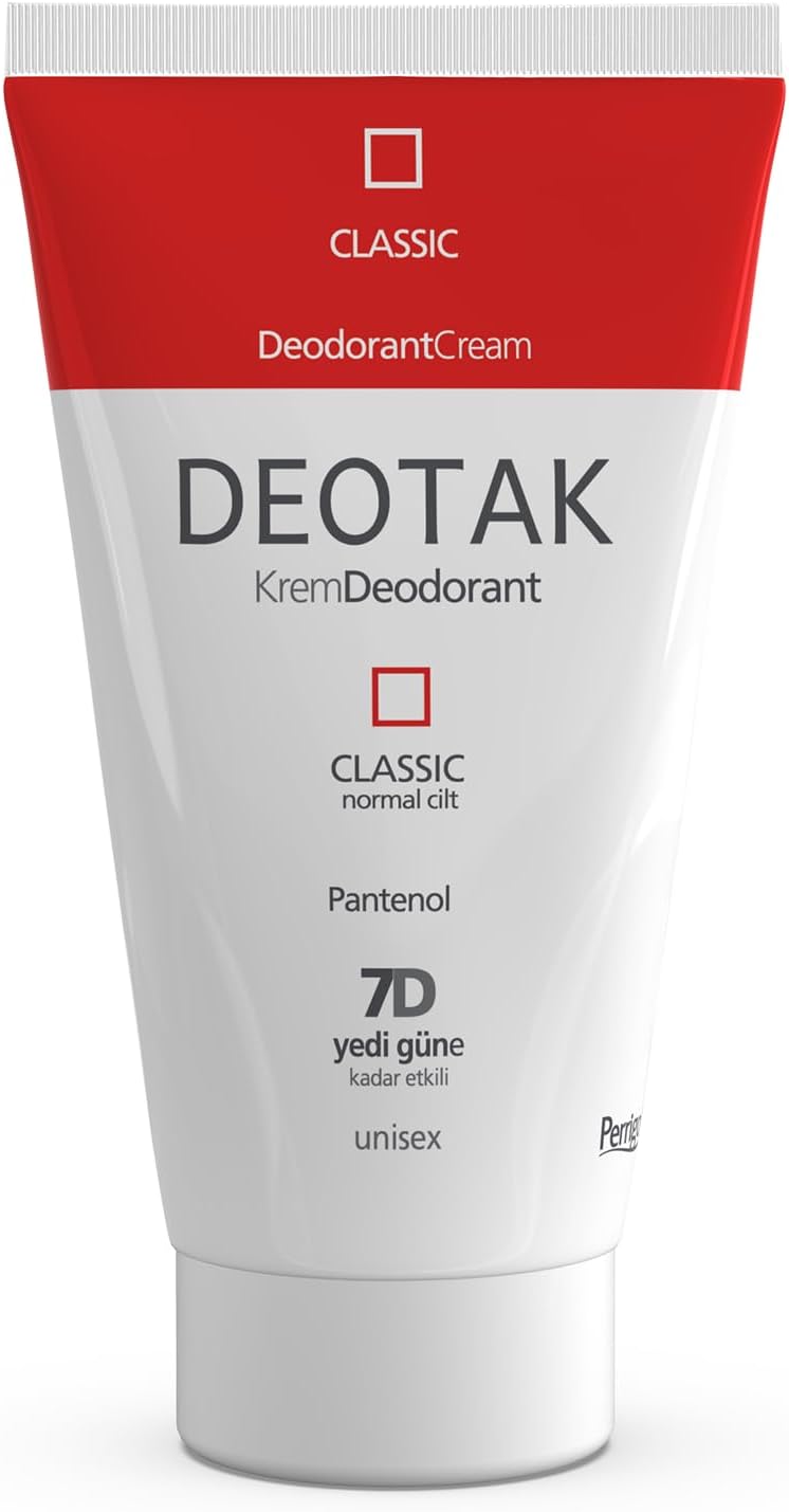 Deotak Classic Protection Effective for Sensitive Skin for Up to 7 Days Women - Men Use Cream Deodorant 35 ml