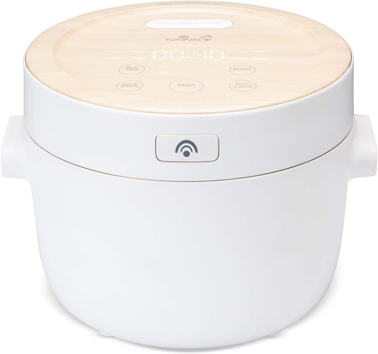 Yum Asia Fuji Rice Cooker with Induction Heating IH and Shinsei Ceramic Bowl 4 cups, 0.7 litre 5 Rice Cooking Functions, 4 Multicooker Functions, Hidden LED Display, 220-240V UKEU White