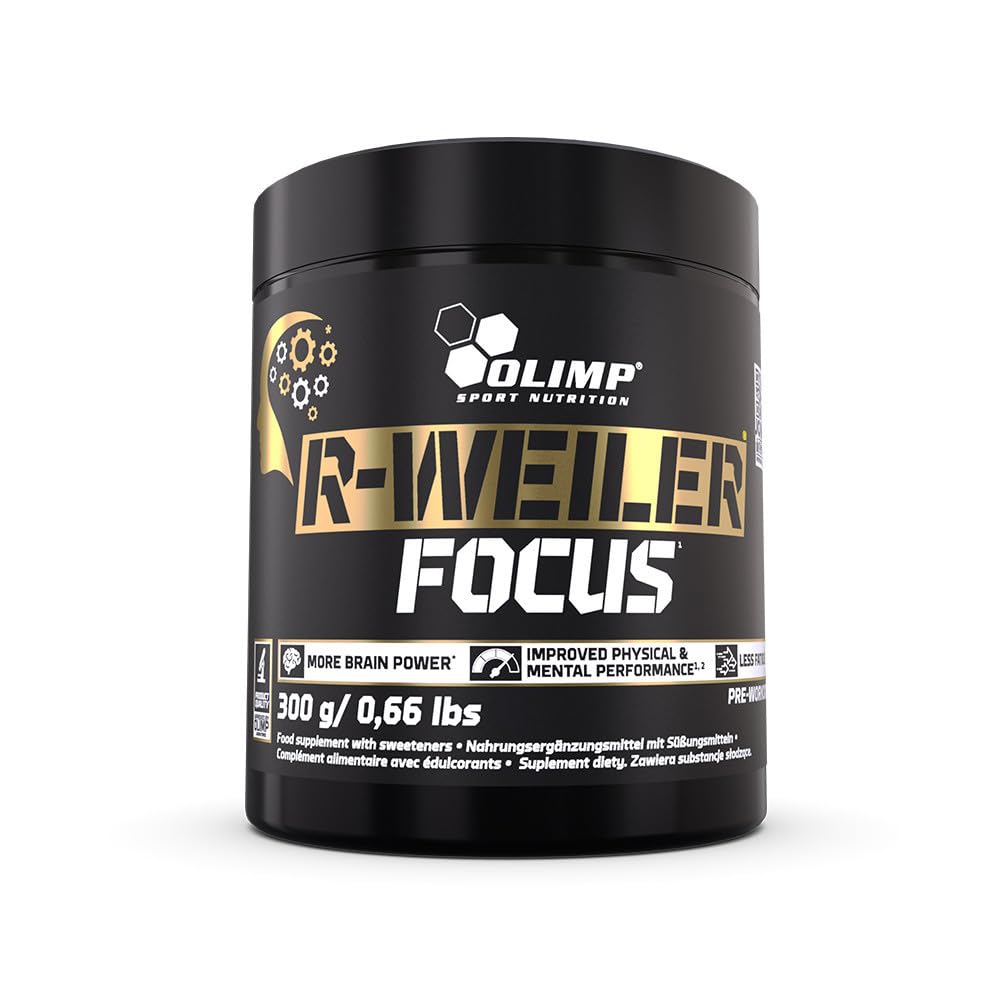 OLIMP SPORT NUTRITION - R-Weiler Focus dietary supplement for more power and concentration. Take your pre workout booster to a whole new level! Flavor: Coke 300 g