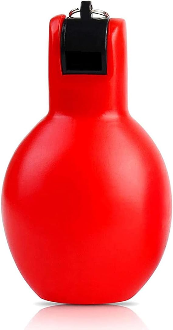 Whistle, Hand Squeeze, Loud Crisp Sound, PVC & Stainless Steel, Clear, Sports, Referees, Coaches, Teachers