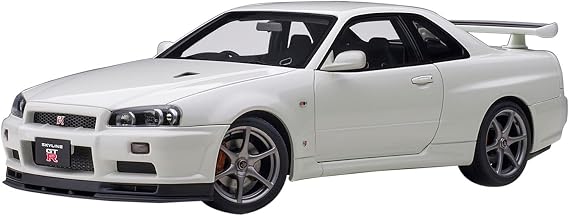AUTOart 1/18 Nissan Skyline GT-R R34 V Spec II White Pearl Finished Product 77406