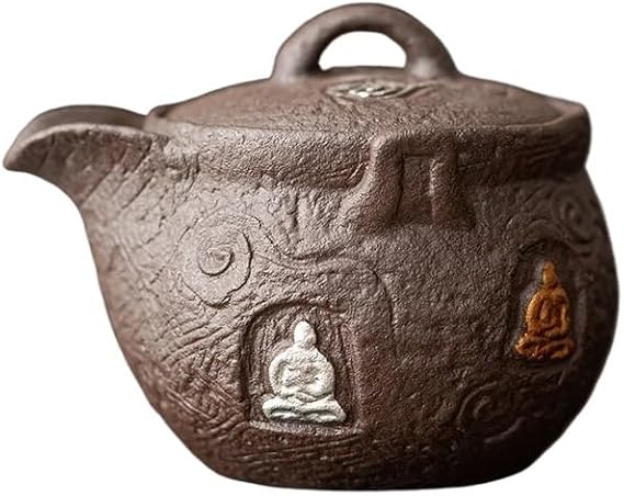 Tea Kettle Tea Pot Rock Clay Retro Tea Pot Household Teapot Bronze Glaze Single Kung Fu Tea Maker Tea Kettle Tea Infuser Tea Pot for Stove(Size:C)