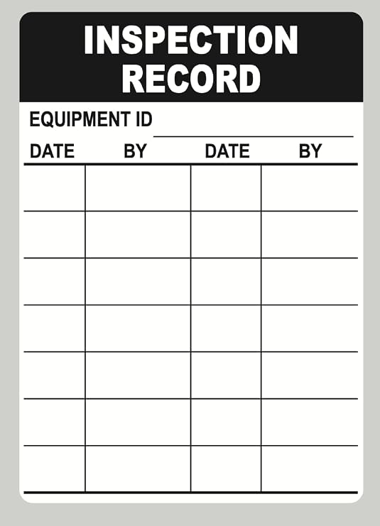 3.5x5 inch 100PCS Inspection Record Stickers for Maintenance