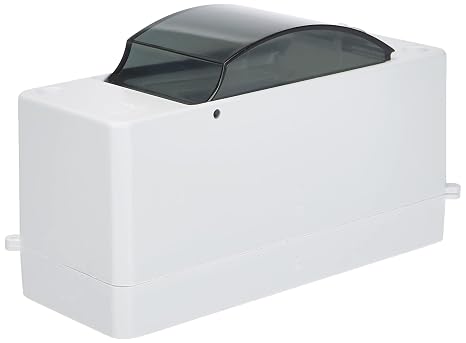 ELEKTRO-PLAST Surface-Mounted Small Distribution Box Fuse Box 1 Row 2 Modules IP30 Light Grey (W x H x D) 53 x 141 x 83 mm