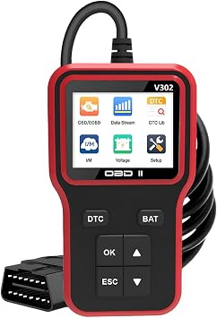 OBD2 Scanner with Battery Tester, Car Diagnostic Tool for Checking Engine Light & Clearing Error Codes, OBDII Code Reader Fault Diagnosis Scan Tool for Vehicles After 1996