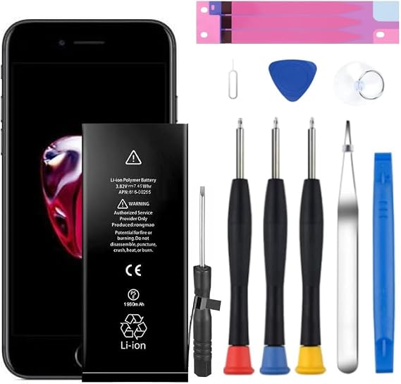Battery for iPhone 7, 2025 New Upgraded Battery Replacement for iPhone 7 A1660 A1778 A1779 A1780 A1853 A1866 with Professional Repair Tool Kit