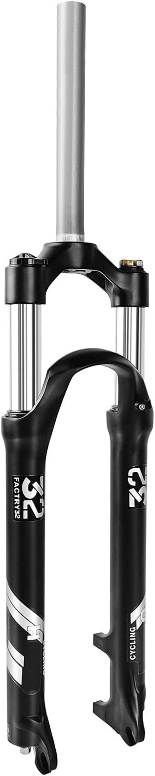 Mountain Bike Suspension Fork 26" 27.5" 29" Straight Tube, Coil Spring Hydraulic Mechanical Front Fork 9mm QR