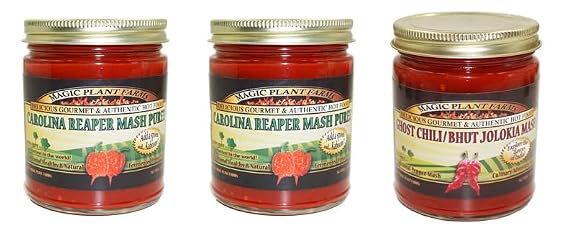 2 Carolina Reaper Pepper Mash + 1 Ghost Pepper Mash!!! The Hottest Peppers!