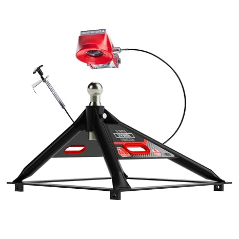 ANDERSEN HITCHES | Rail Mount Hitch Kit | Towing Accessories | 11-1/2" Tall Base, 20,000 lbs GTWR, 4,500 lbs tongue weight | Fifth Wheel Black Rail Mounting | RV Camper Gooseneck Adapter | 3200
