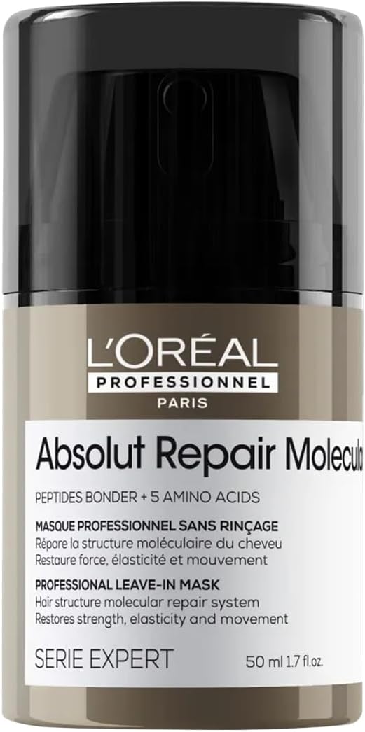 L'Oréal Professionnel Paris Serie Expert Absolut Repair Molecular Tüm Yıpranmış Saçlar İçin Durulanmayan Maske 50ml
